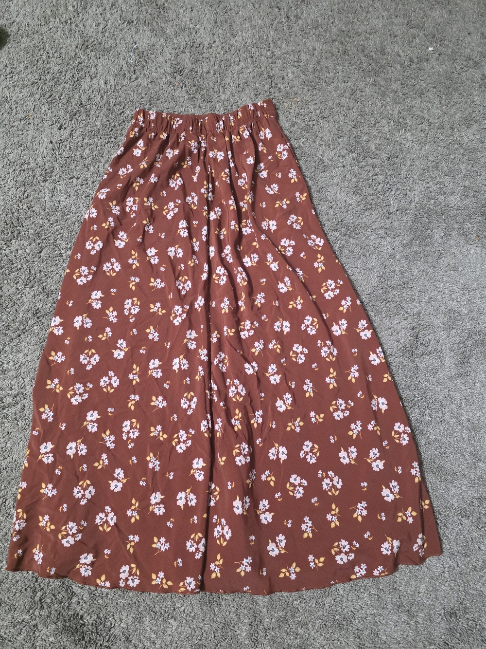 Altar'd State Rust Floral Maxi Skirt - Picture 1 of 3